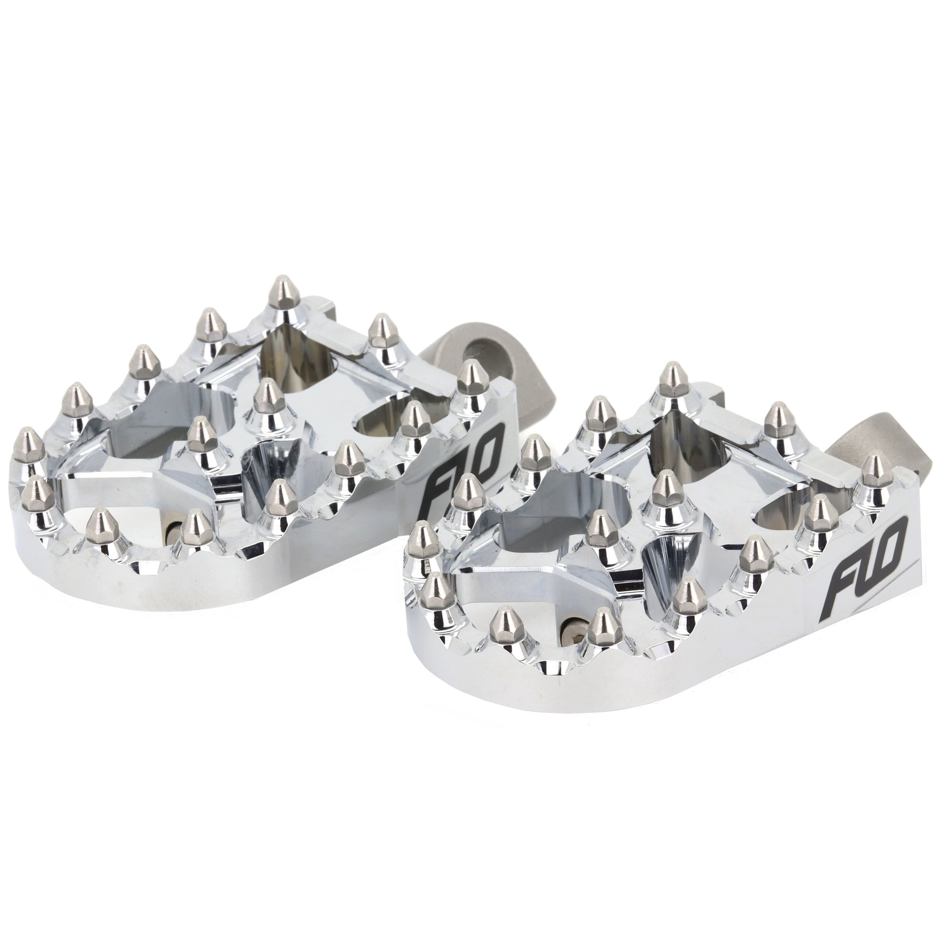 Moto Style Footpeg Set Chrome 2"X3.125"