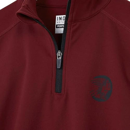 Indian Motorcycle Men's Sleeve Printed Athlete Quarter Zip, Port - 2XL - 283341112