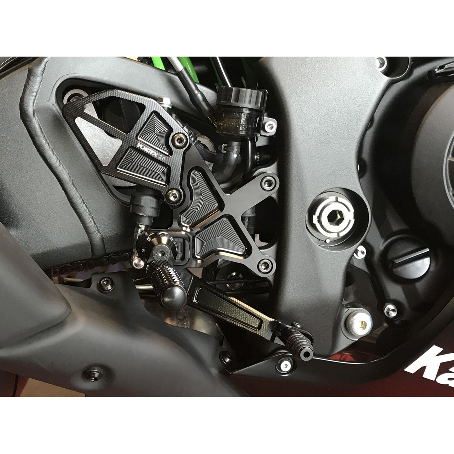 Rear Set Complete Blk Kaw