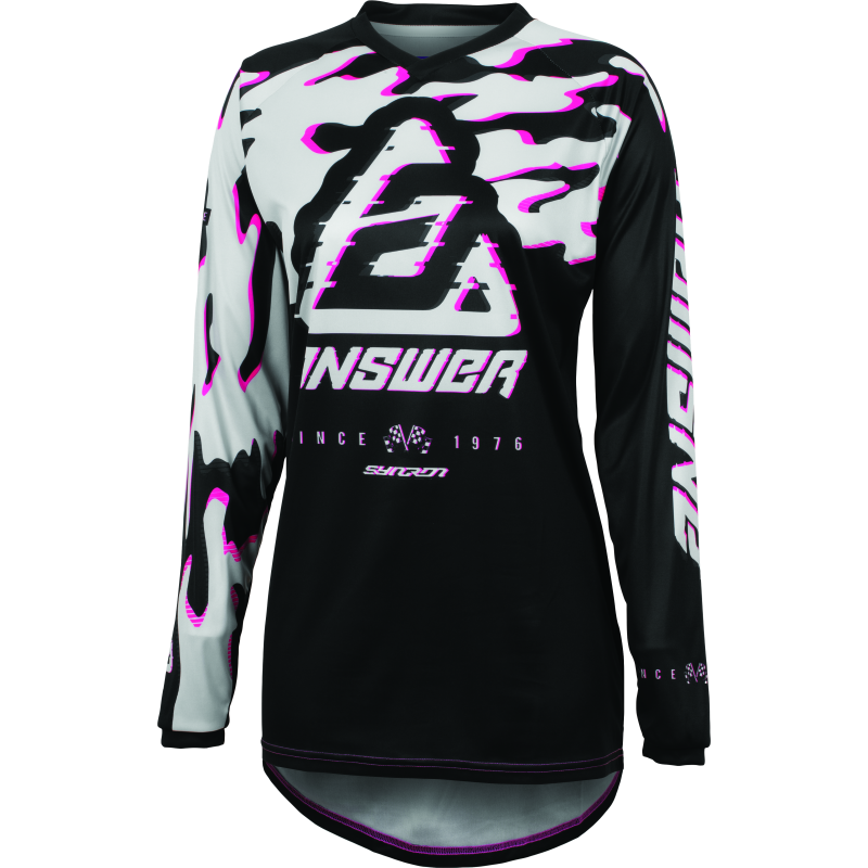 Answer 23.5 Syncron Meltdown Jersey Black/Magenta/Grey Womens - Medium