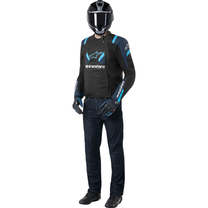 ALPINESTARS T-Stunt Air Jacket - Black/Dark Blue/Blithe Blue - 4XL 3301825-1386-4X