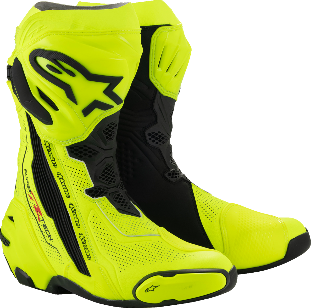 ALPINESTARS Supertech R Vented Boots - Fluorescent Yellow/Black - US 6 / EU 39 2220121-551-39