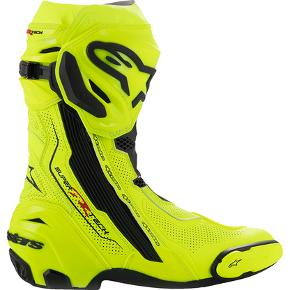 ALPINESTARS Supertech R Vented Boots - Fluorescent Yellow/Black - US 10.5 / EU 45 2220121-551-45