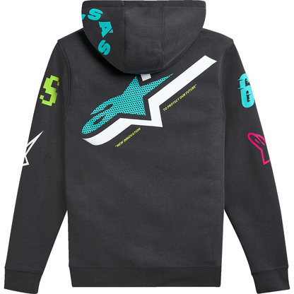 ALPINESTARS Variegate Zip Hoodie - Gunmetal - 2XL 1215-53200-190-2X