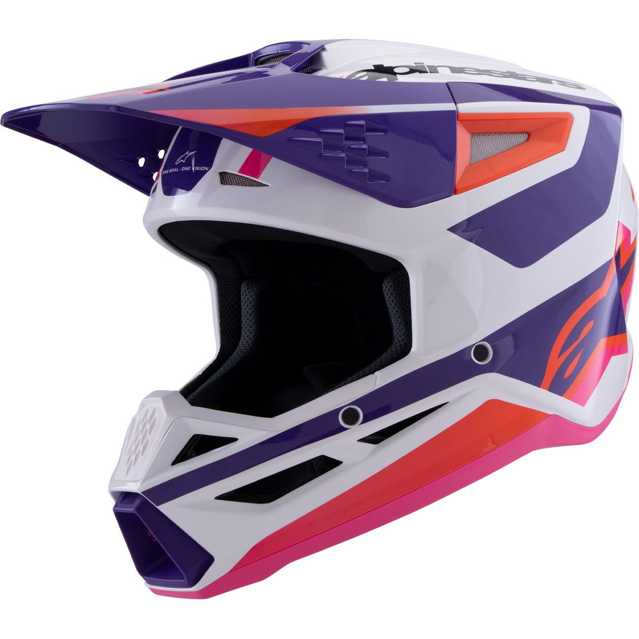 ALPINESTARS SM3 Helmet - Heat - Gloss White/Purple/Pink - 2XL 8301026-2052-XXL