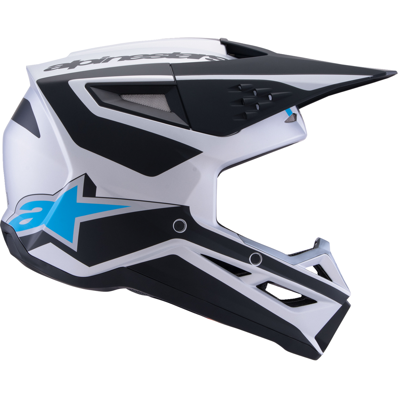 ALPINESTARS SM3 Helmet - Heat - Matte Silver/Blue/Black - XL 8301026-1949-XL