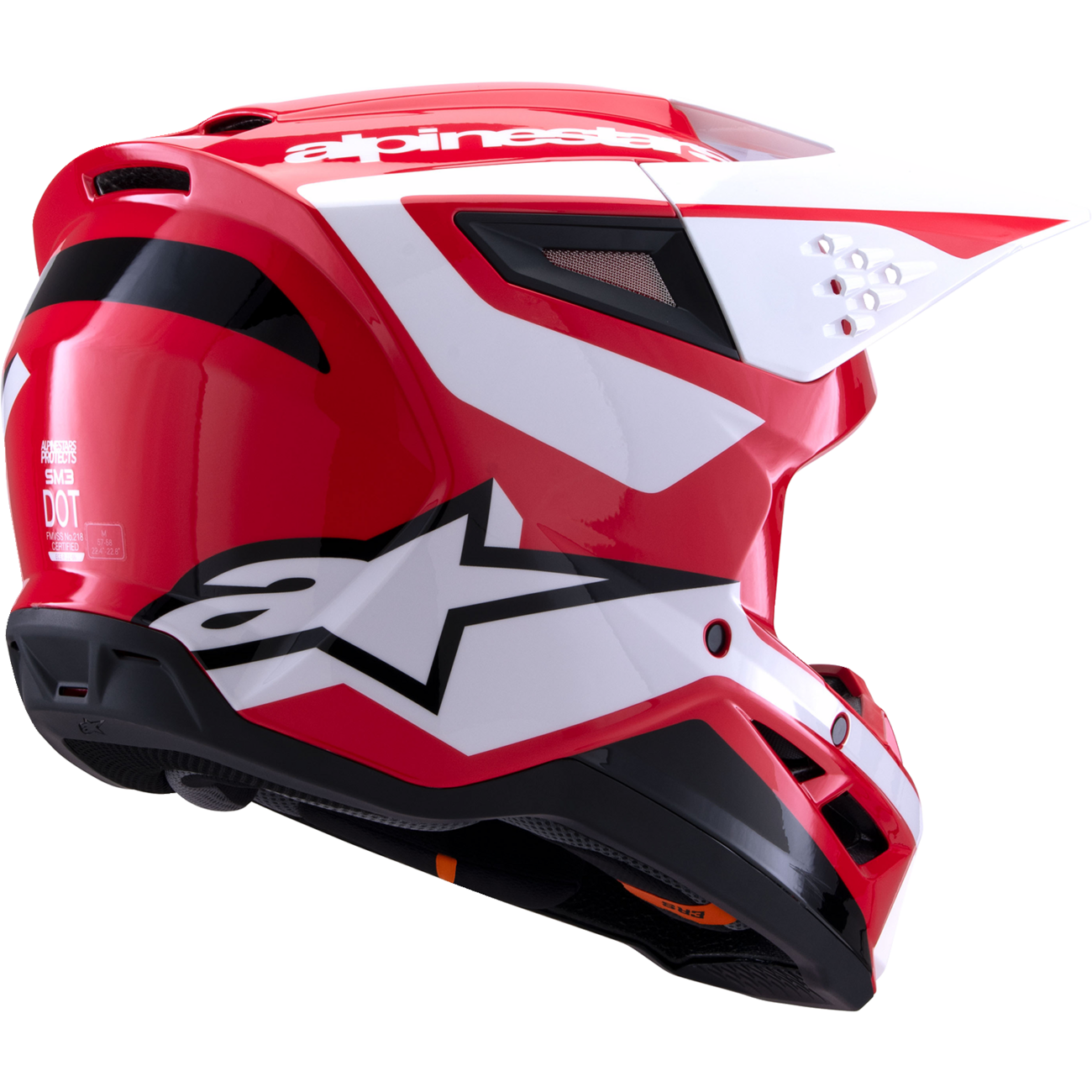ALPINESTARS SM3 Helmet - Heat - Gloss Red/White/Black - 2XL 8301026-3126-XXL