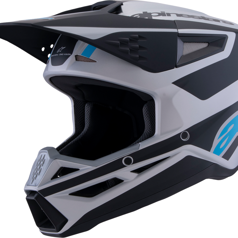 ALPINESTARS SM3 Helmet - Heat - Matte Silver/Blue/Black - Medium 8301026-1949-M
