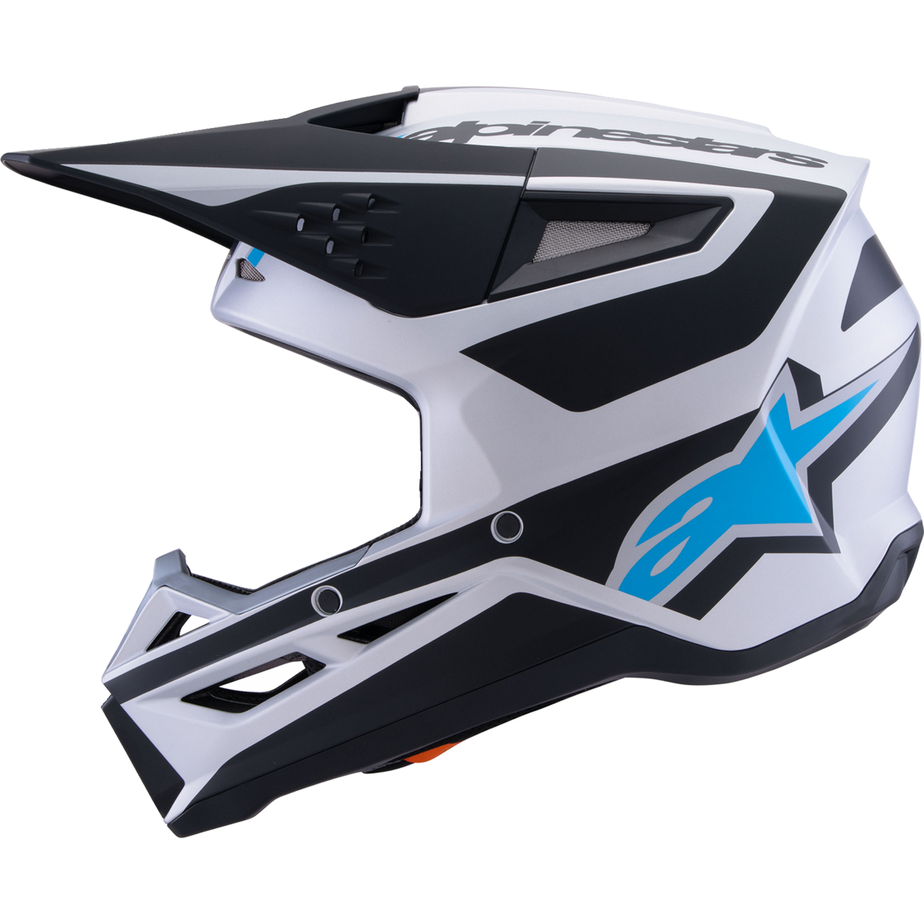ALPINESTARS SM3 Helmet - Heat - Matte Silver/Blue/Black - Medium 8301026-1949-M