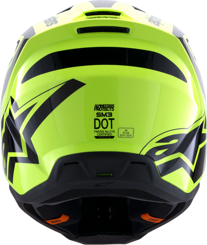 ALPINESTARS SM3 Helmet - Heat - Gloss Yellow Fluo/Black - Small 8301026-5011-S