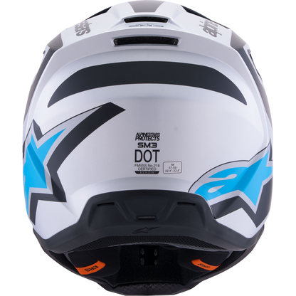 ALPINESTARS SM3 Helmet - Heat - Matte Silver/Blue/Black - Medium 8301026-1949-M