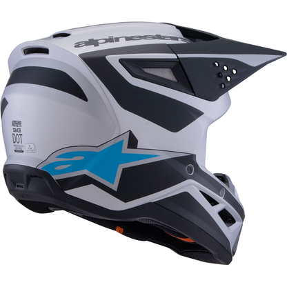 ALPINESTARS SM3 Helmet - Heat - Matte Silver/Blue/Black - Medium 8301026-1949-M