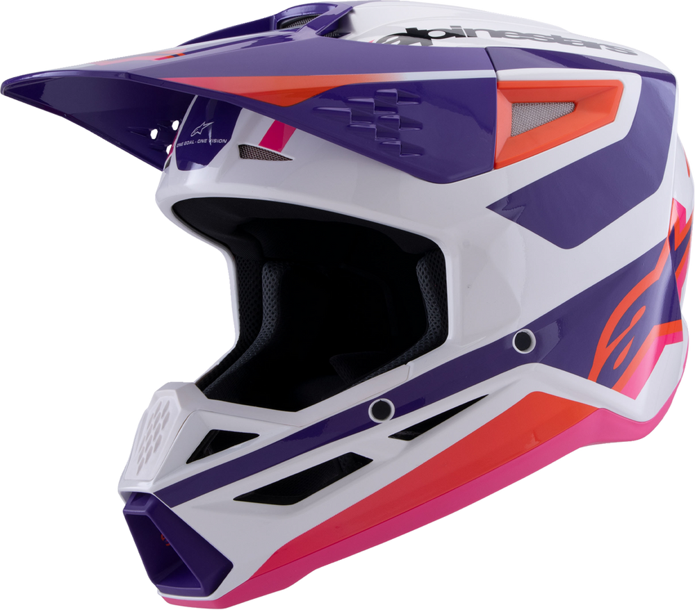 ALPINESTARS SM3 Helmet - Heat - Gloss White/Purple/Pink - Medium 8301026-2052-M