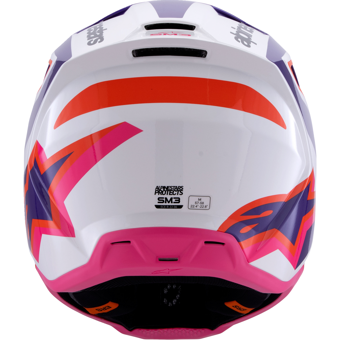 ALPINESTARS SM3 Helmet - Heat - Gloss White/Purple/Pink - 2XL 8301026-2052-XXL
