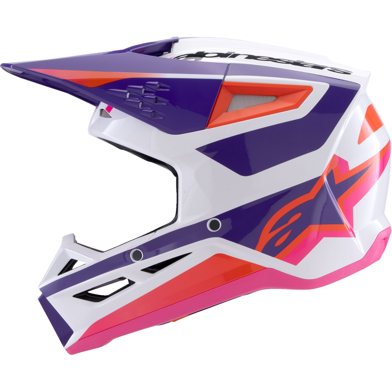 ALPINESTARS SM3 Helmet - Heat - Gloss White/Purple/Pink - Large 8301026-2052-L