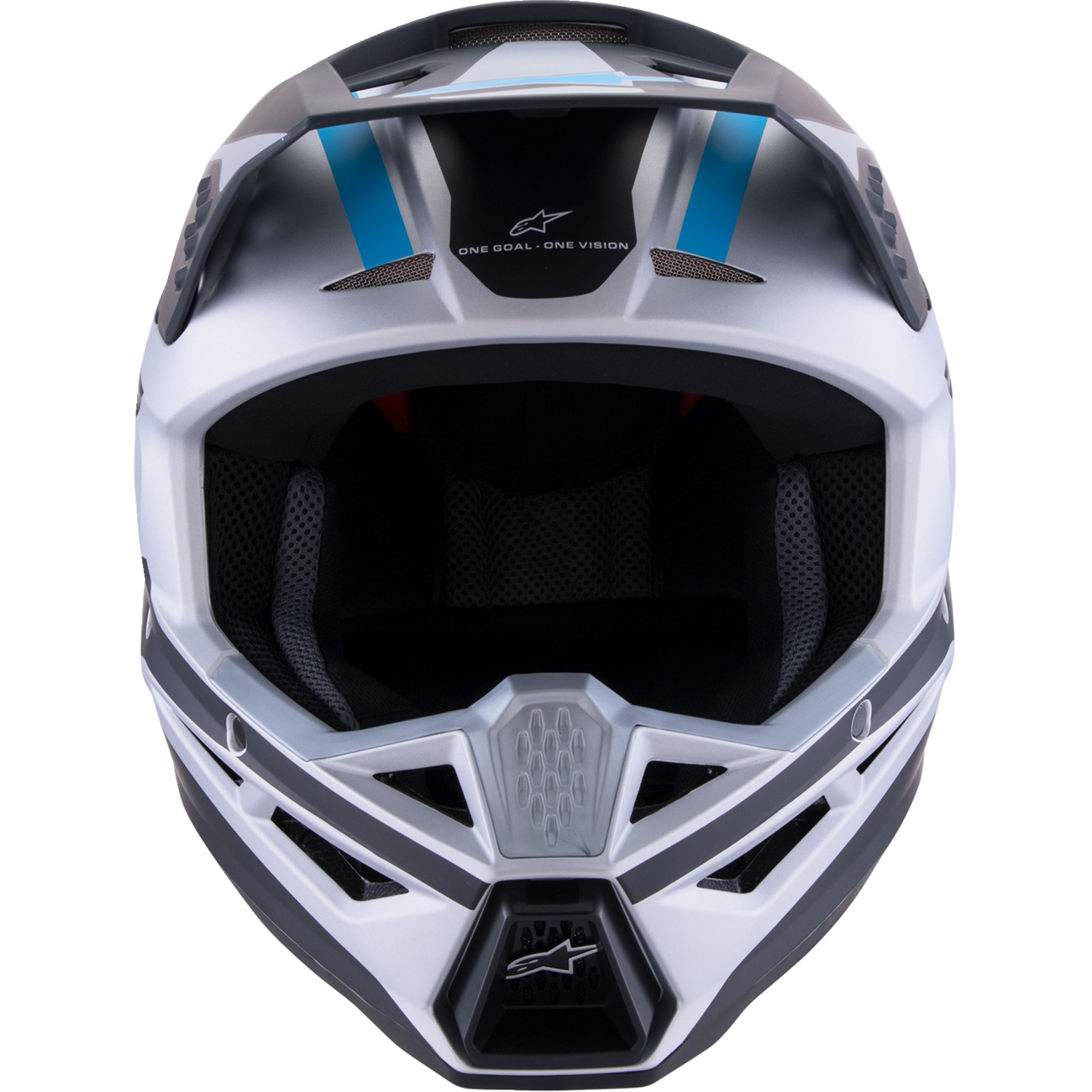 ALPINESTARS SM3 Helmet - Heat - Matte Silver/Blue/Black - Medium 8301026-1949-M