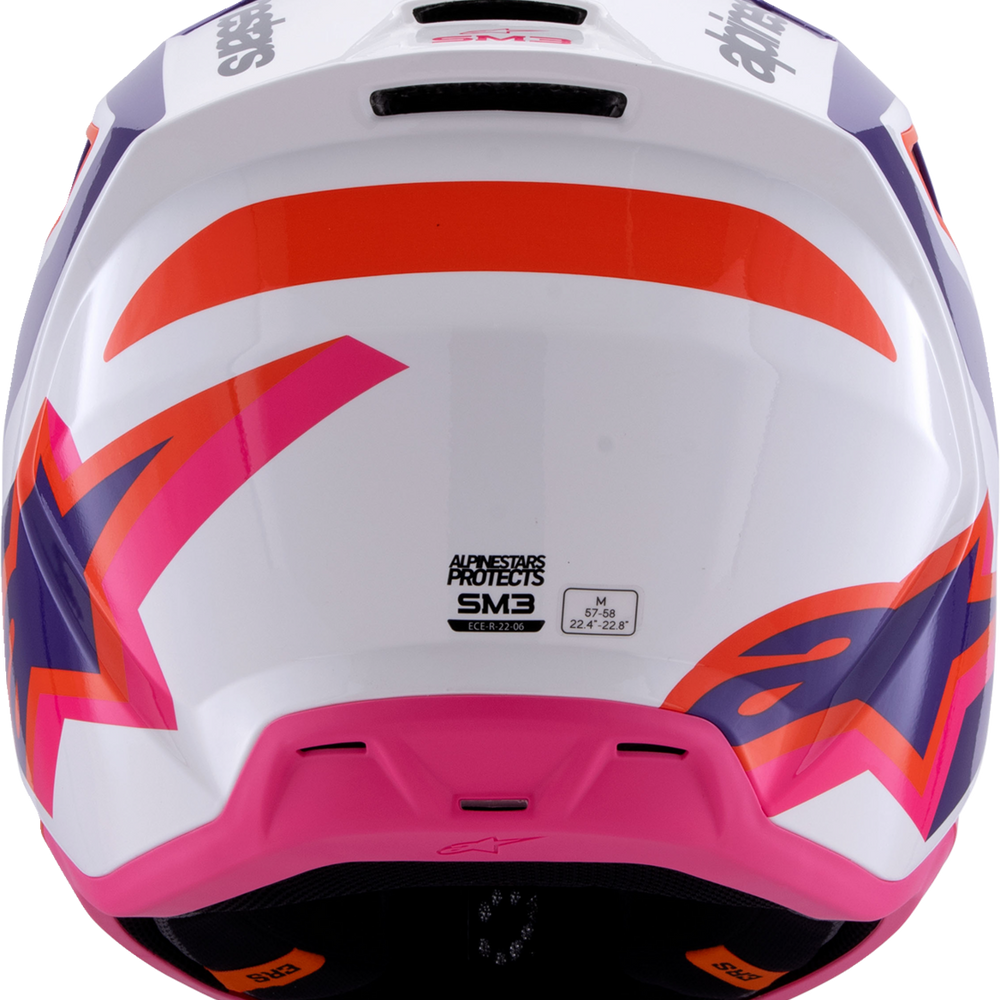 
                      
                        ALPINESTARS SM3 Helmet - Heat - Gloss White/Purple/Pink - Medium 8301026-2052-M
                      
                    