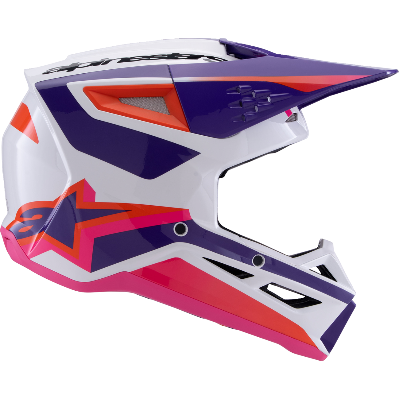 ALPINESTARS SM3 Helmet - Heat - Gloss White/Purple/Pink - Large 8301026-2052-L