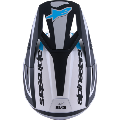 ALPINESTARS SM3 Helmet - Heat - Matte Silver/Blue/Black - Large 8301026-1949-L