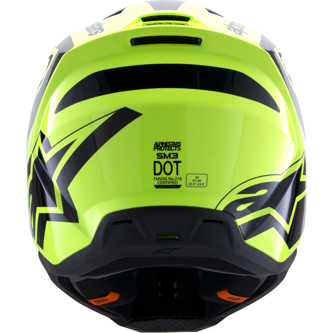 ALPINESTARS SM3 Helmet - Heat - Gloss Yellow Fluo/Black - Medium 8301026-5011-M