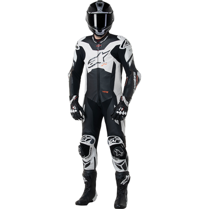 ALPINESTARS GP Plus v4 Sprint 1-Piece Leather Suit - Black/Red Fluo/White - US 46 / EU 56 3150225-1231-56