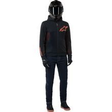 ALPINESTARS Chrome Air Sport Hoodie - Black/Red Fluo - Small 4200425-1030-S