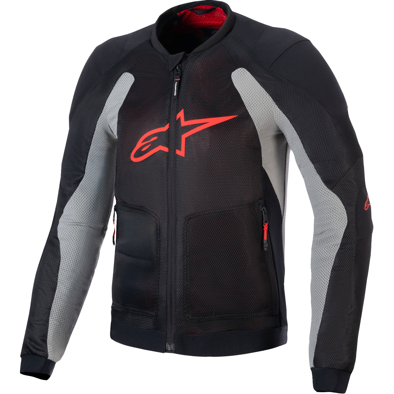 ALPINESTARS Troop-Air Jacket - Black/Ash Gray/Bright Red - Large 3301225-1087-L
