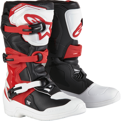 ALPINESTARS Youth Tech3S Boots - White/Black/Red - US 7 / EU 40.5 2014024-2030-7