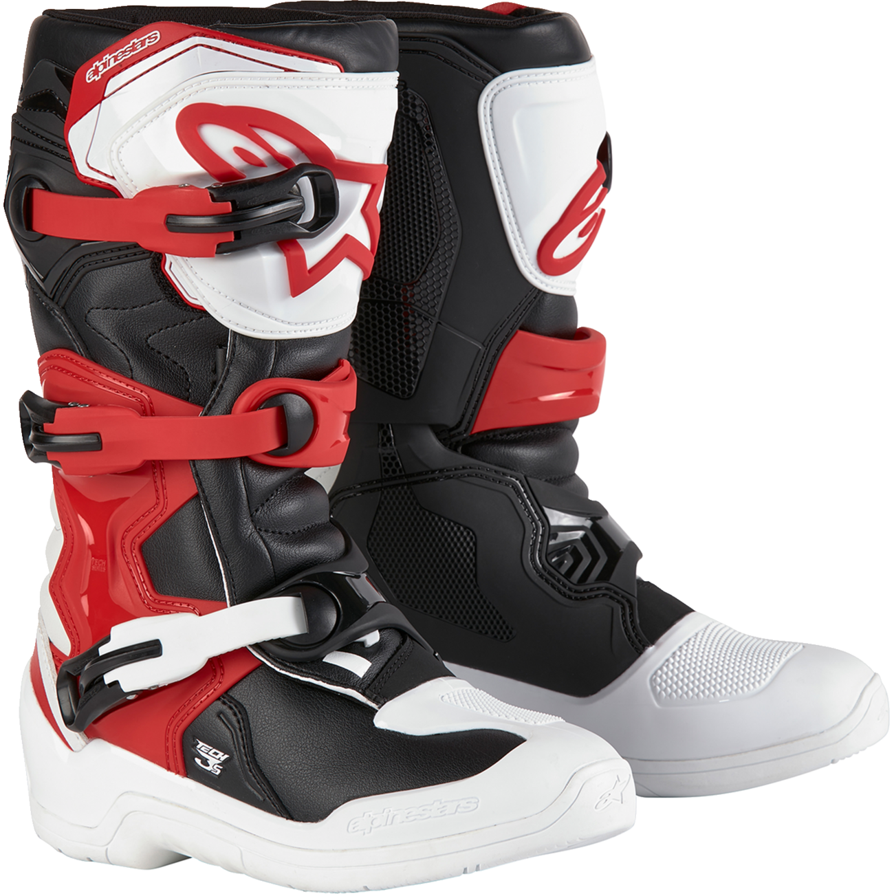 ALPINESTARS Youth Tech3S Boots - White/Black/Red - US 2 / EU 34 2014024-2030-2