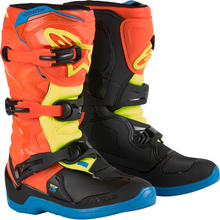 ALPINESTARS Youth Tech3S Boots - Orange/Blue/Yellow/Black - US 7 / EU 40.5 2014024-4755-7