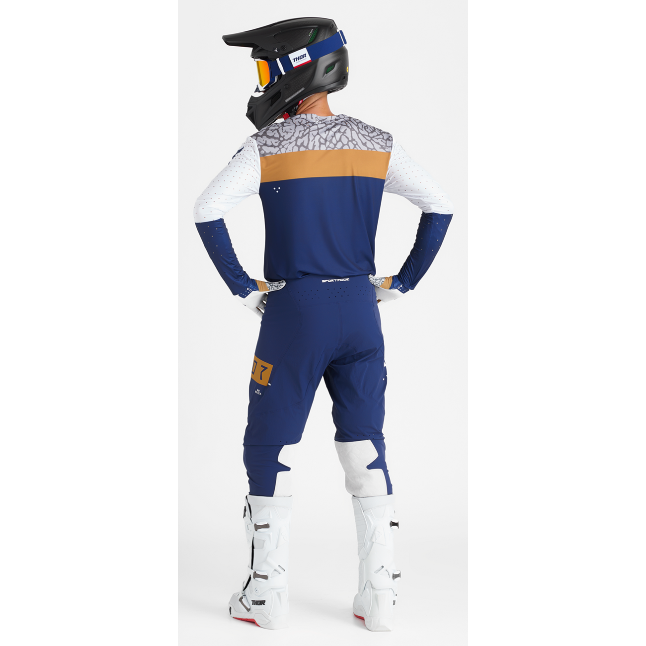 THOR Sportmode Bravo Gloves - Navy/Copper - XS 3330-8236