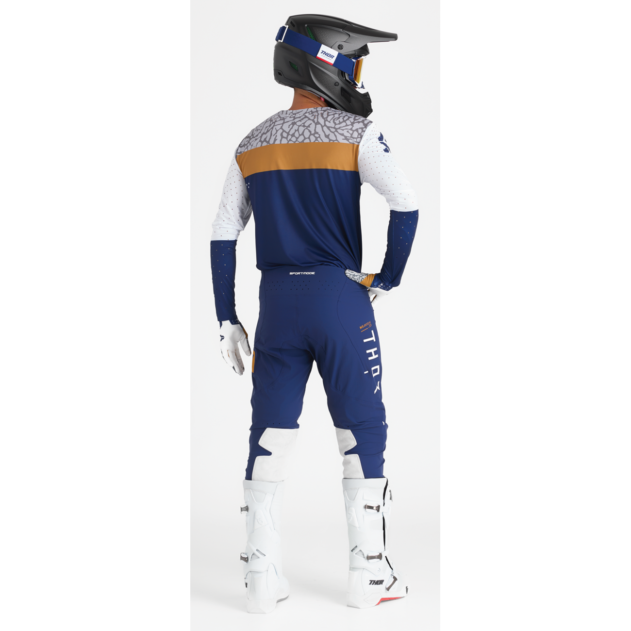 THOR Sportmode Bravo Gloves - Navy/Copper - XS 3330-8236