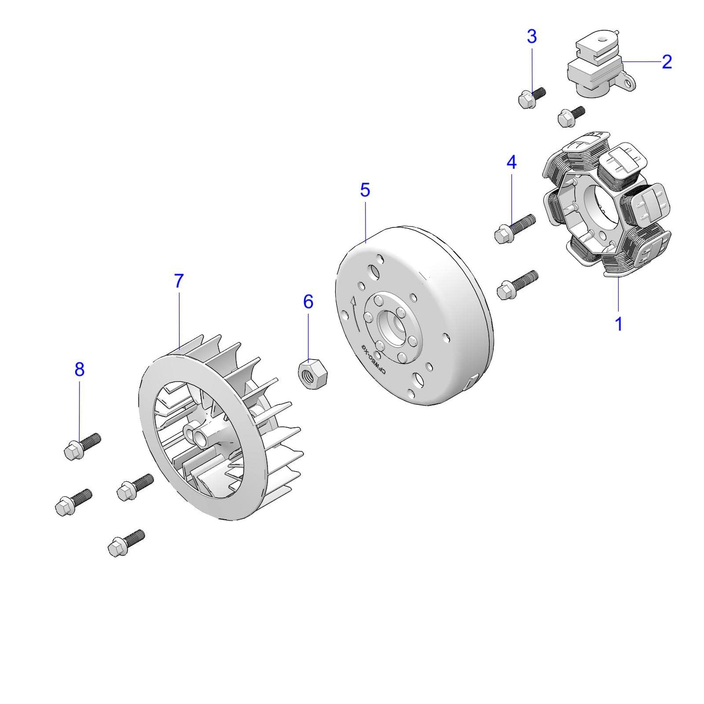Polaris ATV NUT M10 � 1.25, Genuine OEM Part 3023881, Qty 1