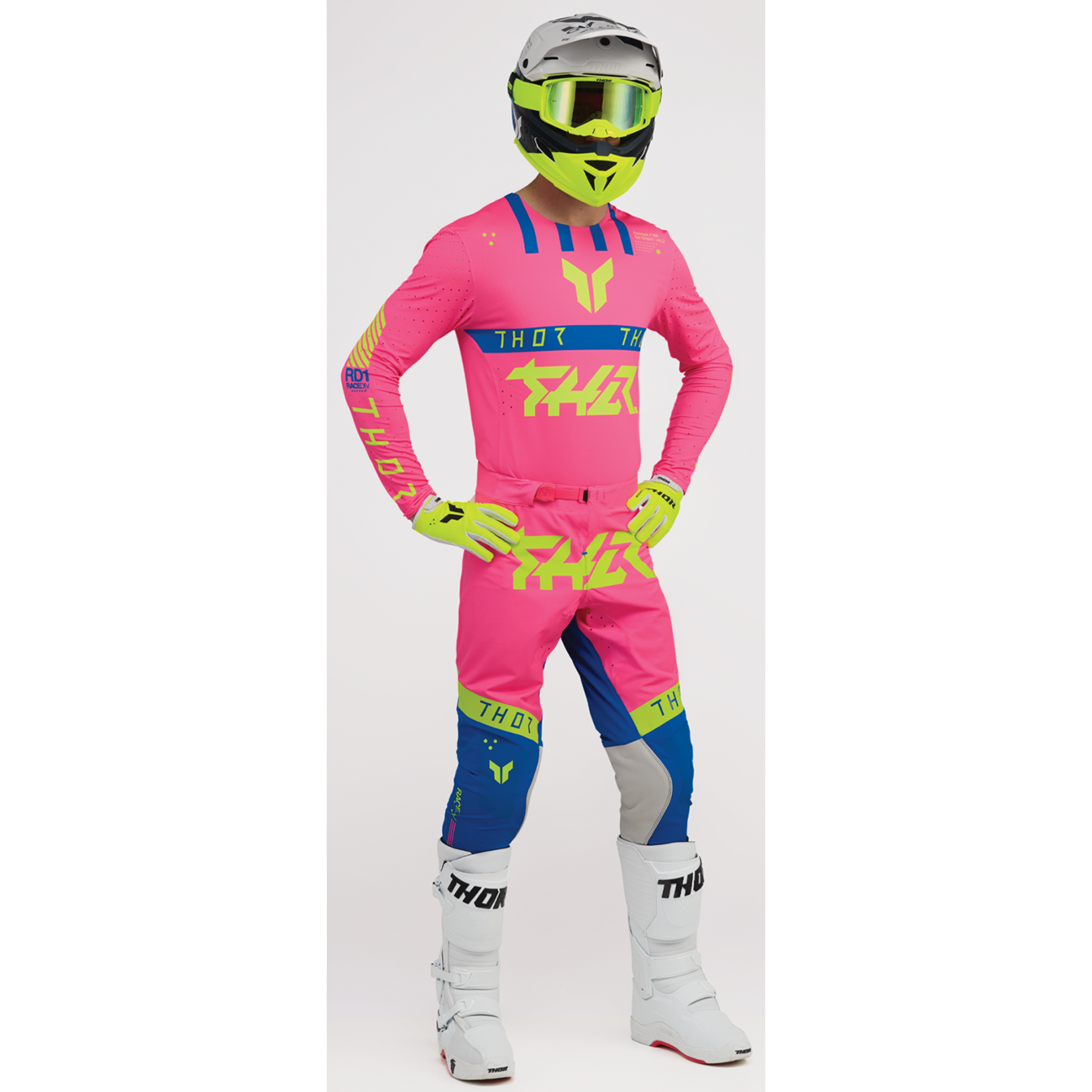 THOR Sportmode Flite Neon [LE] Pants - Neon Pink/Blue - US 34 2901-12403