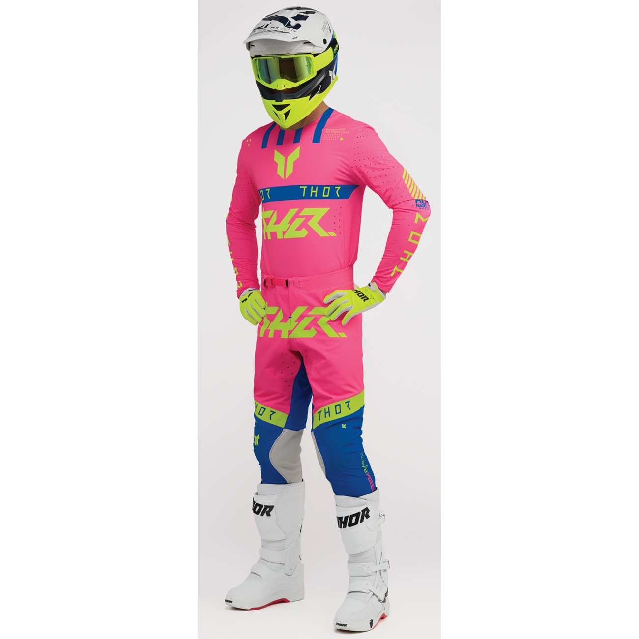 THOR Sportmode Flite Neon [LE] Pants - Neon Pink/Blue - US 34 2901-12403