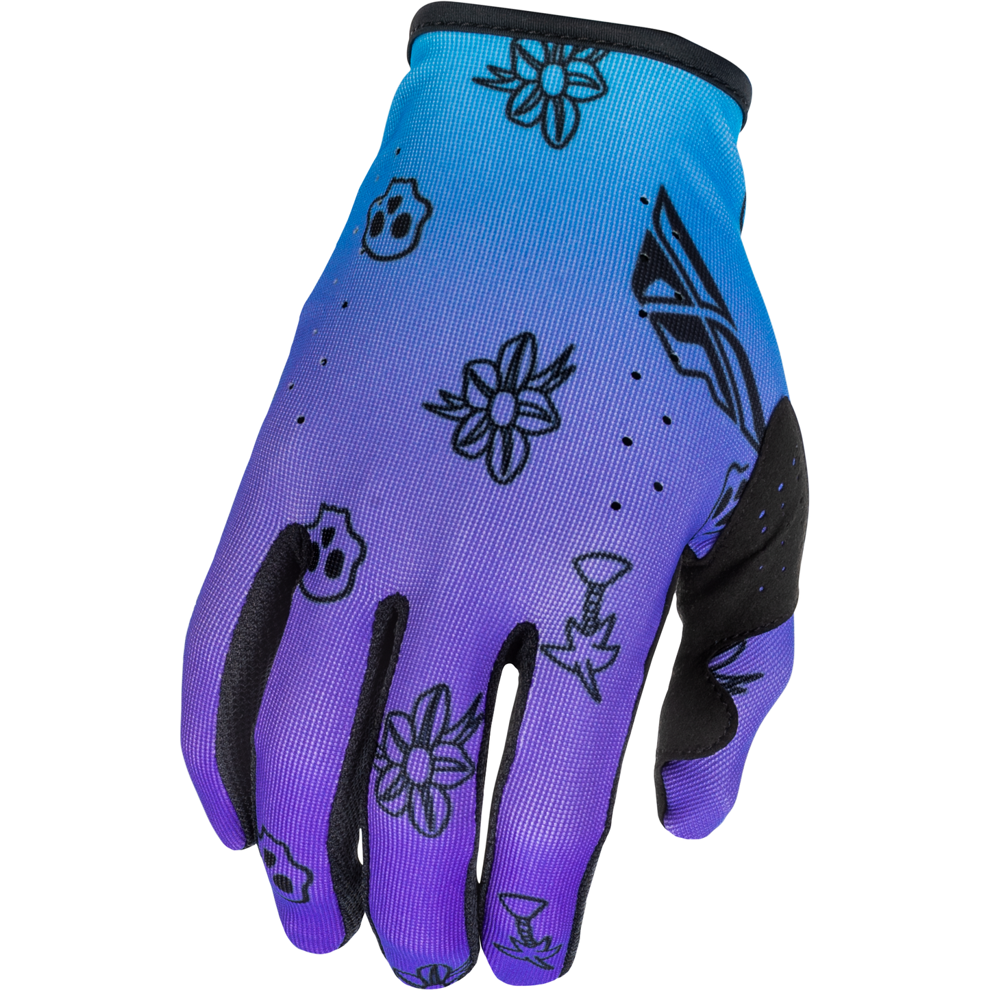 Youth Lite Outline Gloves Purple/Blue/Black Yl