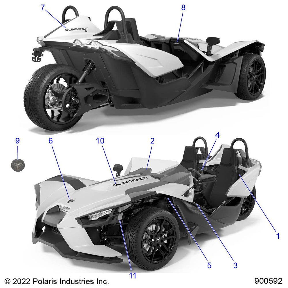 
                      
                        Polaris Slingshot Decal-Hood,SLNG,LH,Silver, Genuine OEM Part 7187367, Qty 1
                      
                    