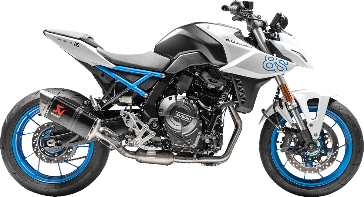 AKRAPOVIC Racing Line Exhaust System - Carbon Fiber - Suzuki GSX-8S & GSX-8R S-S8R2-EEC