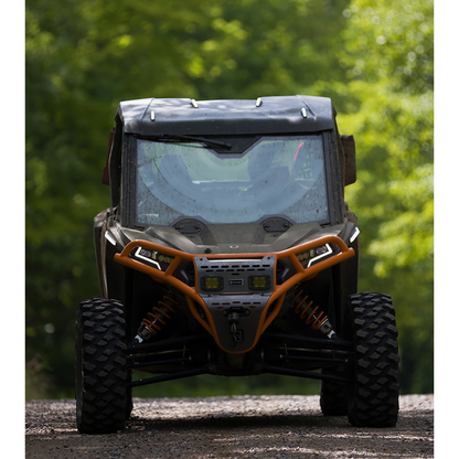 RAVEK Front Bumper/Skid Plate with Amber Lights - Orange - RZR XP 1000 64-317ORLA