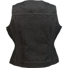 Z1R Women's Denim Vest - Black - Large 2831-0109