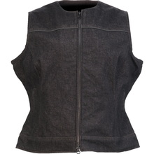 Z1R Women's Denim Vest - Black - 1W 2831-0111