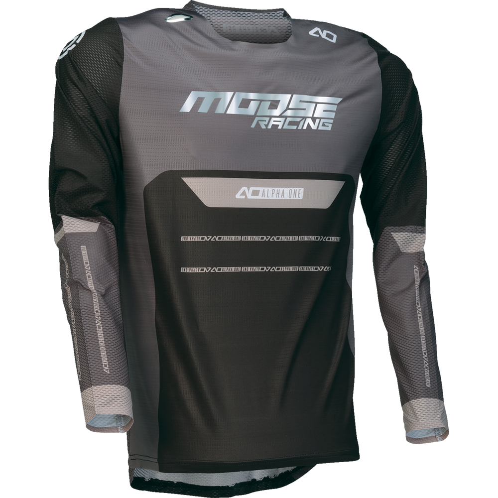 MOOSE OFFROAD Alpha One Jersey - Black/Gray - Large 2910-8299