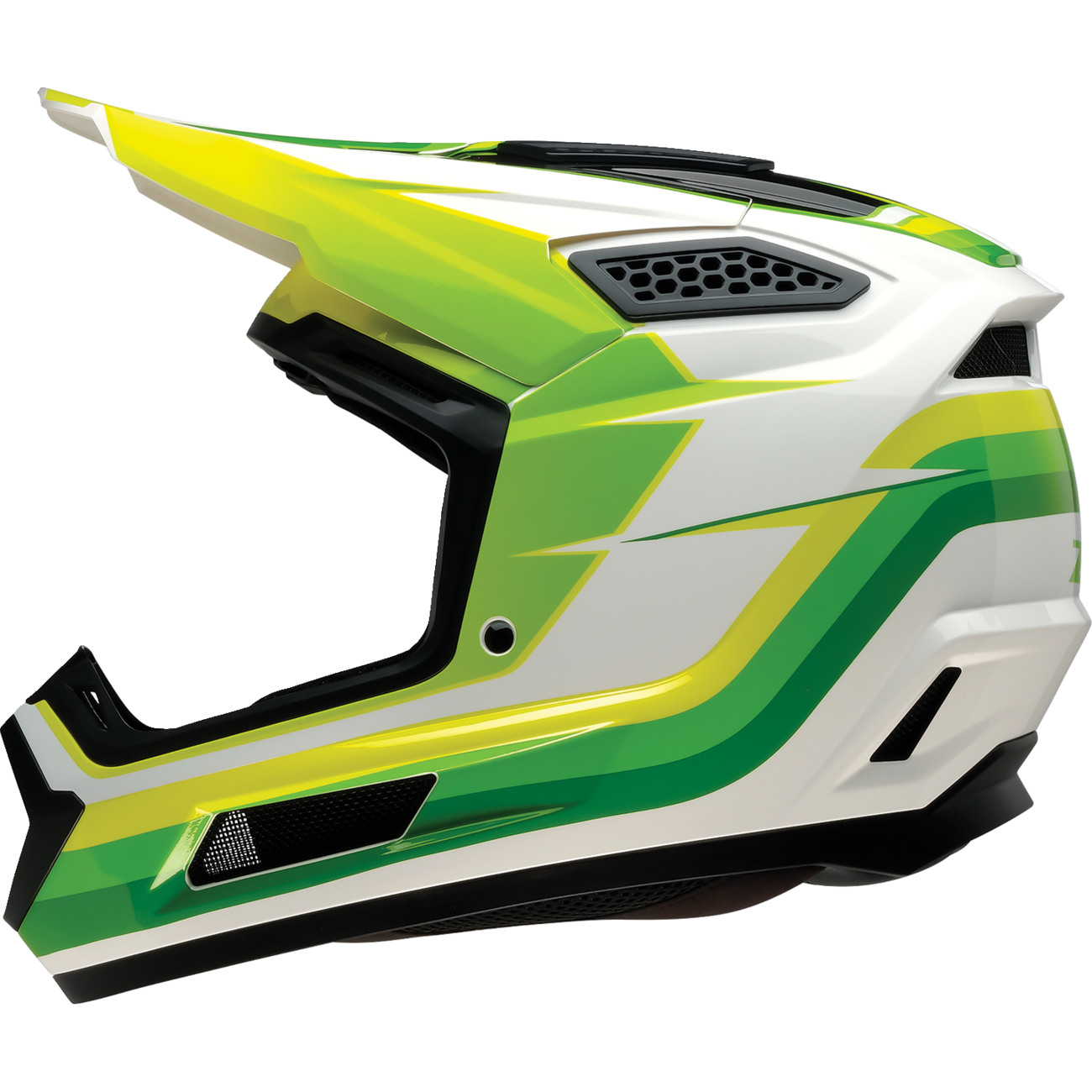 Z1R Dirt Maxx Helmet - Vortex - White/Green - XS 0110-9364
