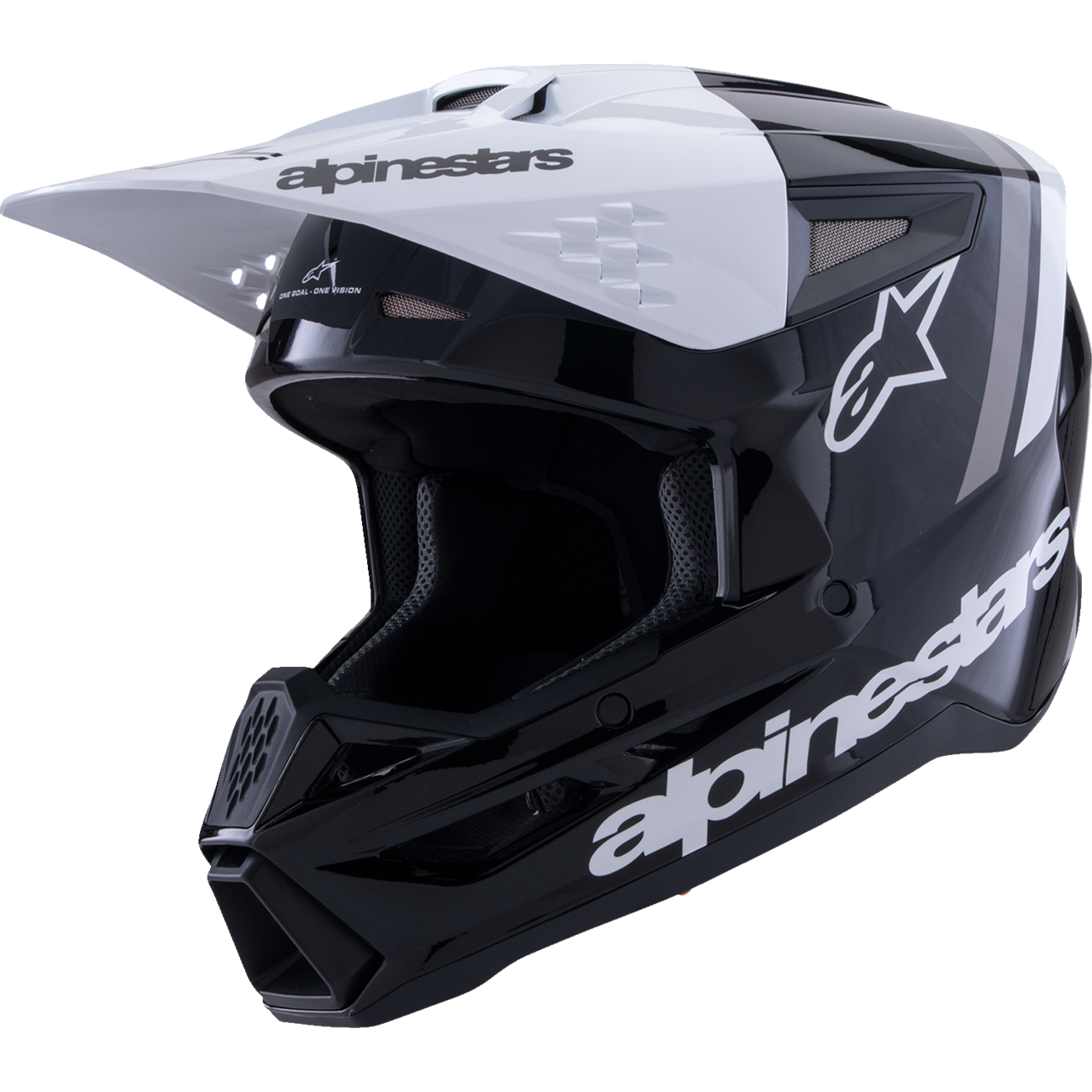 ALPINESTARS SM3 Helmet - Radium - Gloss Black/White/Gray - Small 8300826-1546-S