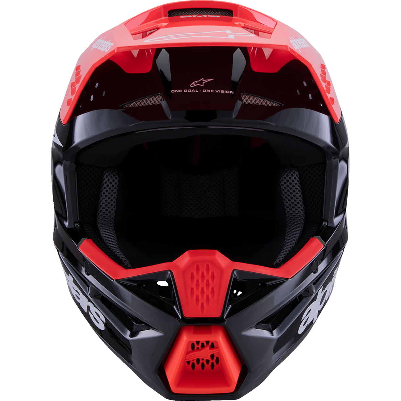 ALPINESTARS SM3 Helmet - Radium - Gloss Black/Red Fluo/White - Small 8300826-1553-S