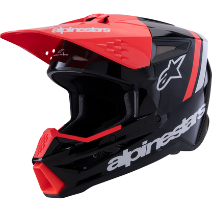 ALPINESTARS SM3 Helmet - Radium - Gloss Black/Red Fluo/White - XL 8300826-1553-XL