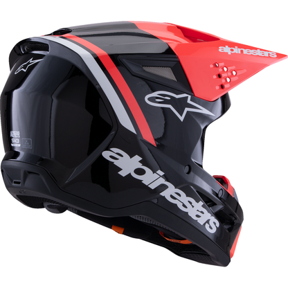 ALPINESTARS SM3 Helmet - Radium - Gloss Black/Red Fluo/White - XL 8300826-1553-XL