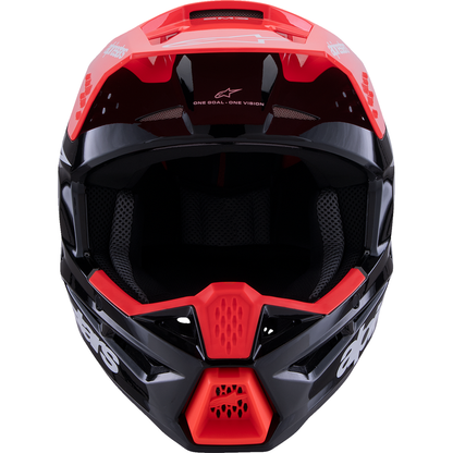 ALPINESTARS SM3 Helmet - Radium - Gloss Black/Red Fluo/White - 2XL 8300826-1553-XXL