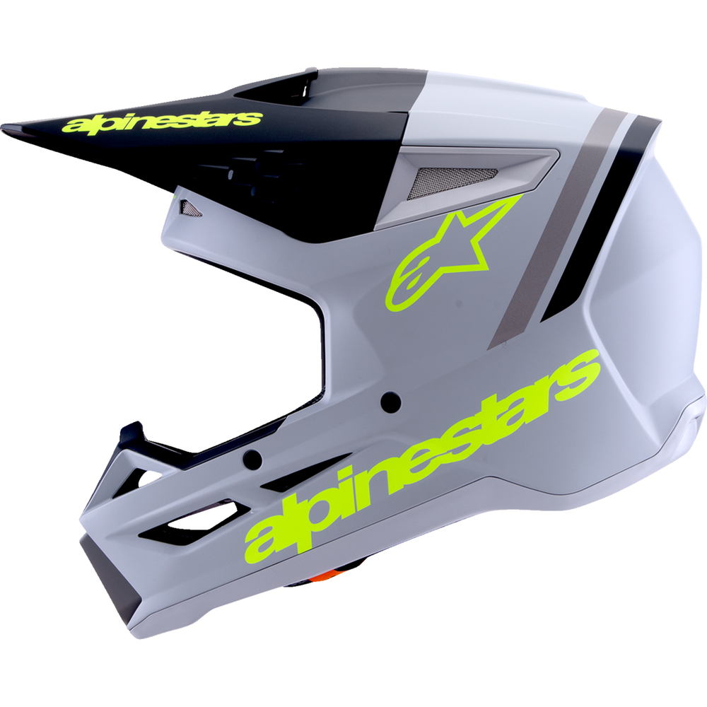 ALPINESTARS SM3 Helmet - Radium - Matte Gray/Black/Yellow Fluo - 2XL 8300826-9510-XXL