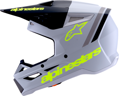 ALPINESTARS SM3 Helmet - Radium - Matte Gray/Black/Yellow Fluo - 2XL 8300826-9510-XXL